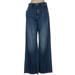 Lucky Brand Indigo Wide-Leg Frayed Hem Jeans